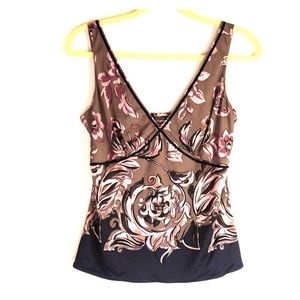 Elie Tahari 100% silk tank blouse sz S (fits M)